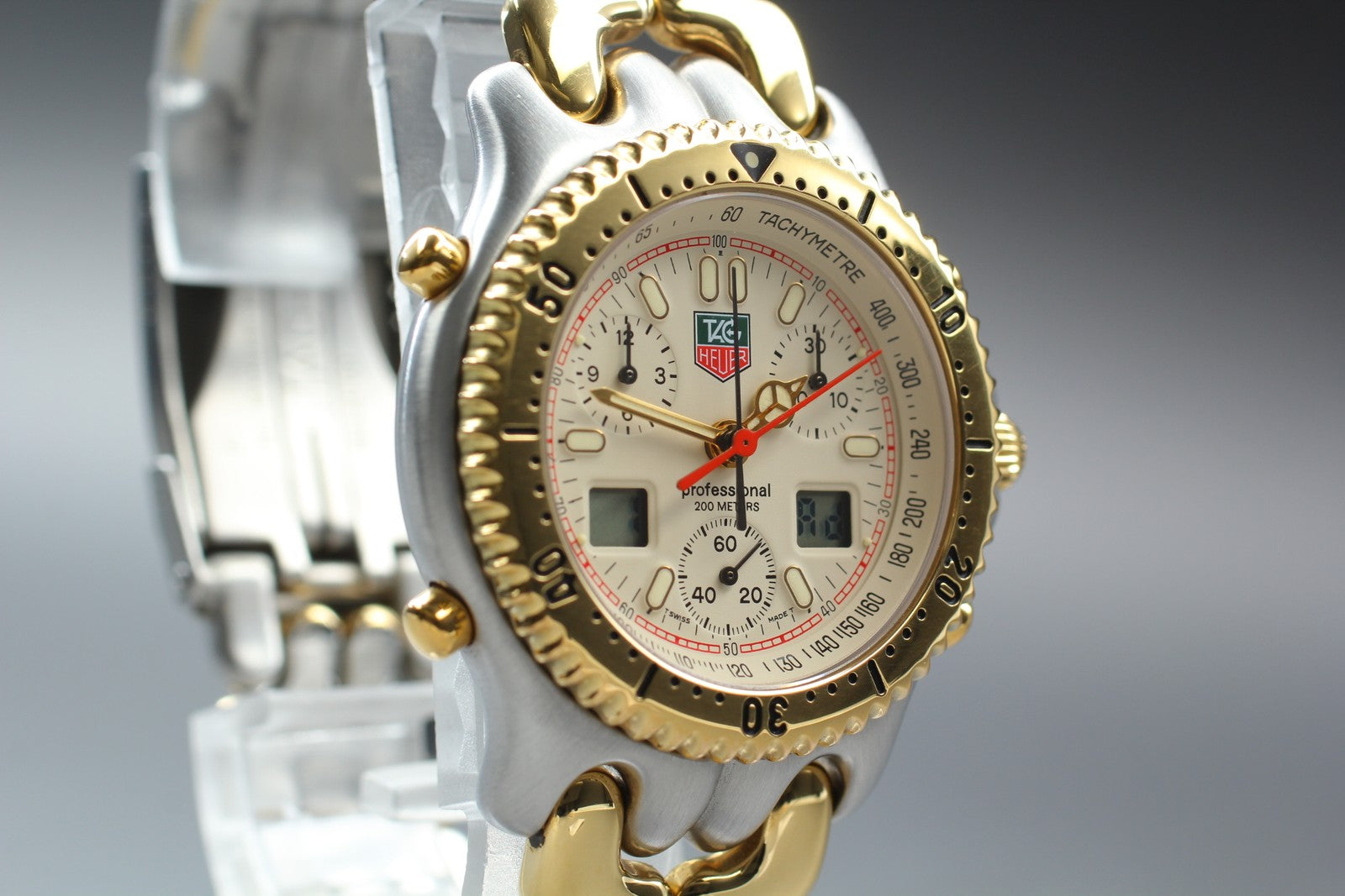 [Exc+4 Box] Vintage TAG HEUER S/el CG1123-0 Chronograph Quartz Men's Watch JAPAN