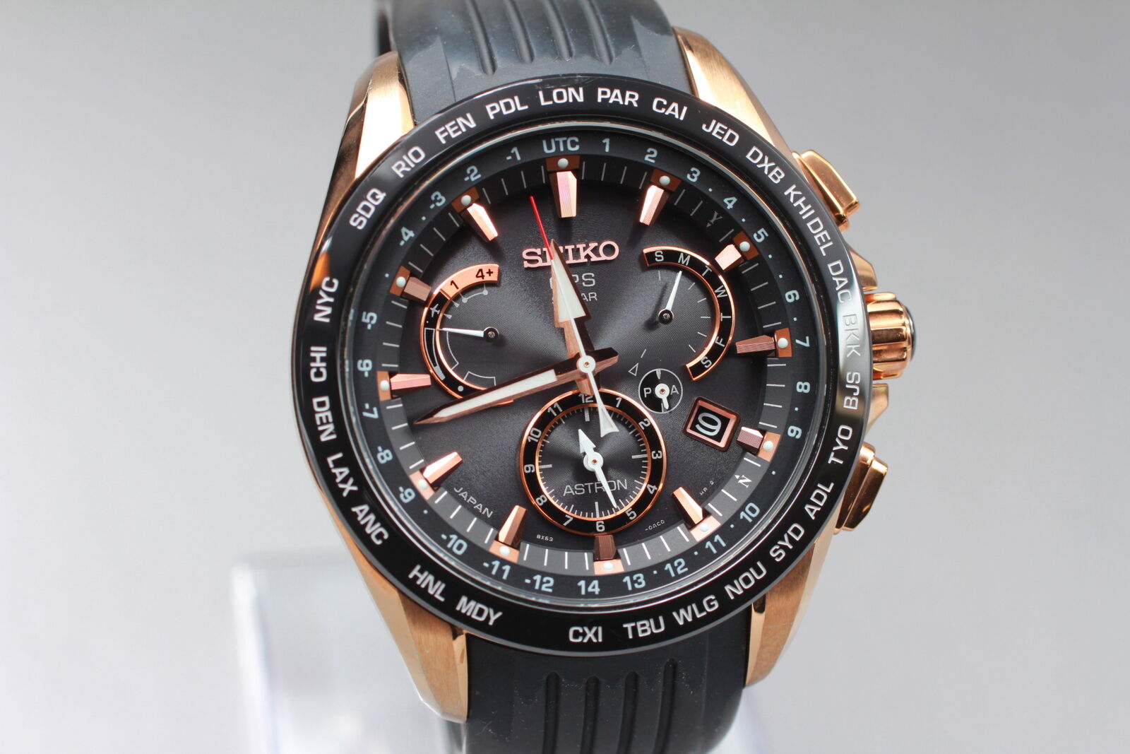 [Exc+5 Box] SEIKO ASTRON SBXB055 8X53-0AC0-2 Solar Black GPS Men's Watch JAPAN