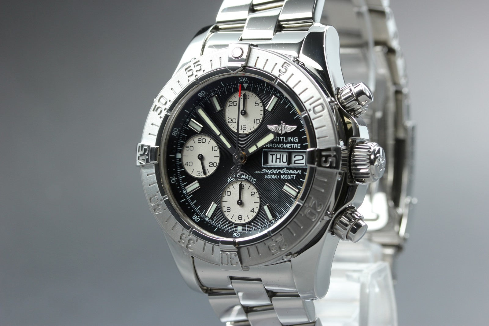 [Polished] BREITLING Superocean Chronograph A13340 Black 41mm AT Men's Watch Box
