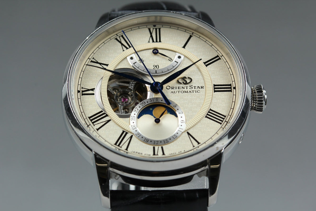 ORIENT STAR Mechanical Moon Phase F7X6-UAC0 40mm Automatic Men's Watch JAPAN