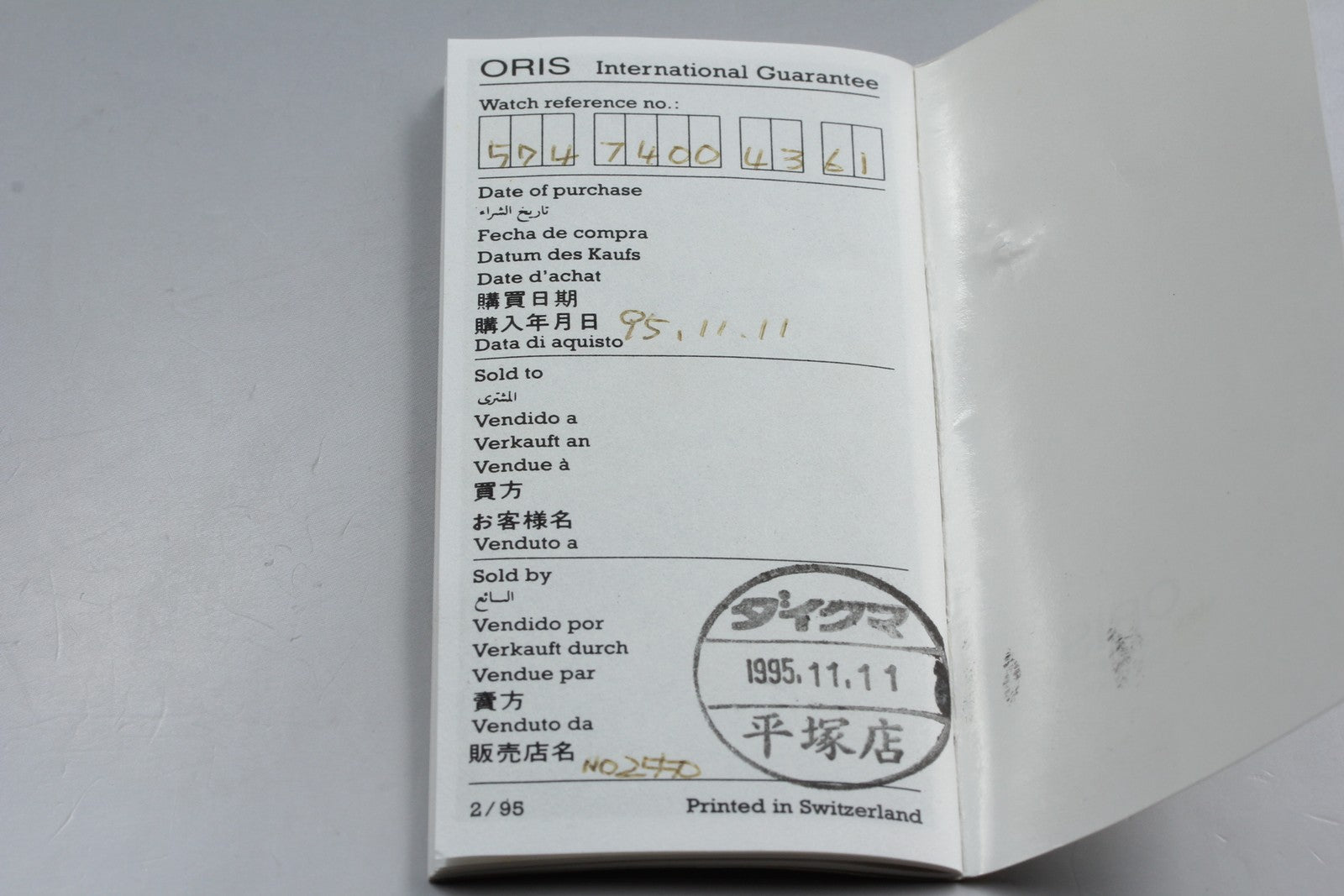 Vintage ORIS Big Crown Pointer Date 7400B 31mm Men's Automatic Watch [w /Box]