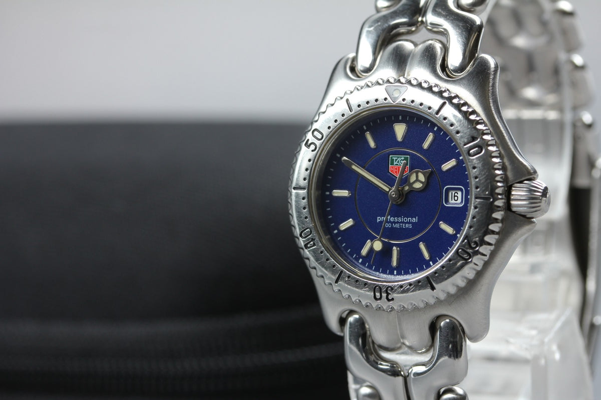 TAG HEUER SEL Professional WG131A Quartz Blue Dial Women's Watch 28mm From JAPAN