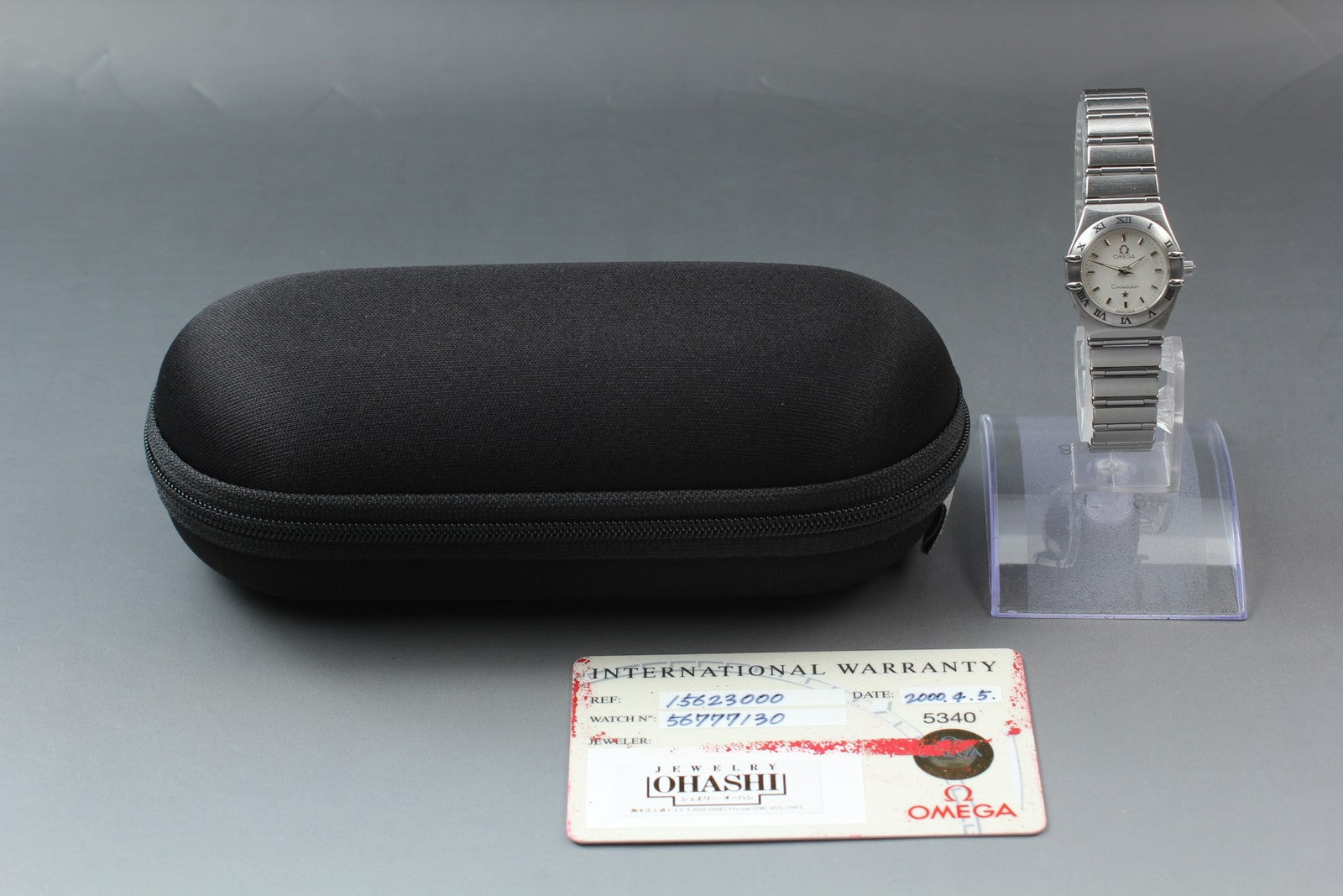 New Batt OMEGA Constellation 1562.30.00 Quartz Silver Women Watch 22mm JAPAN