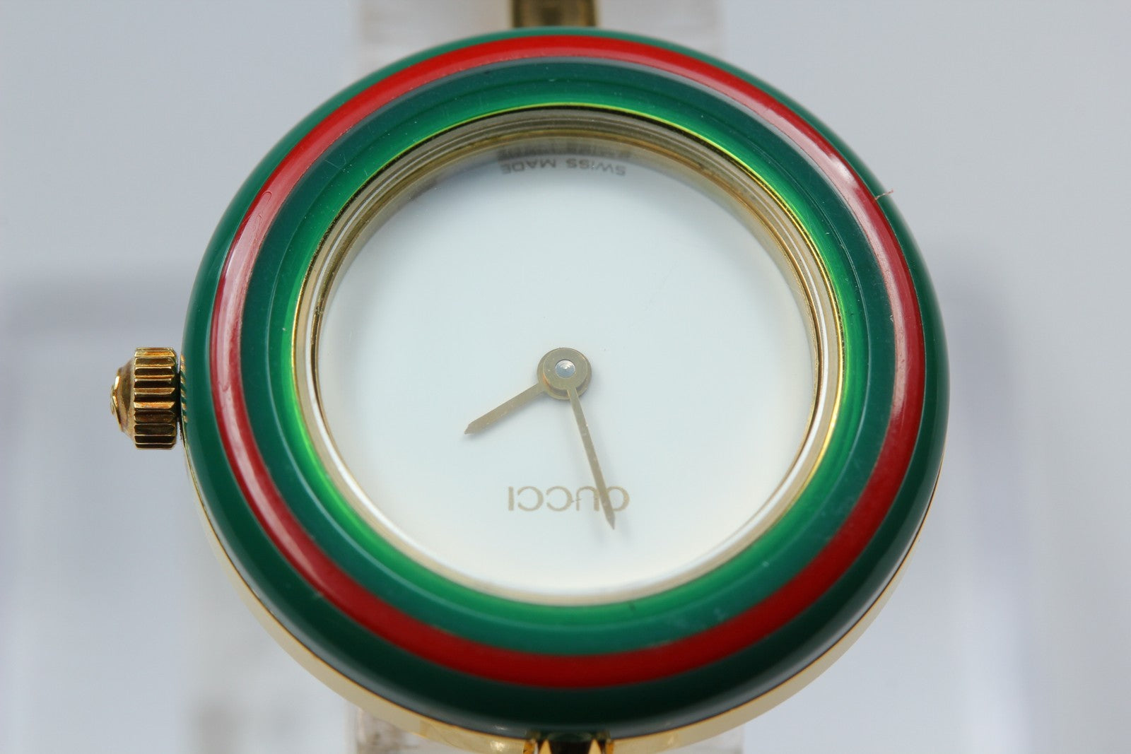 GUCCI Change Bezel Bangle 11/12.2 12Color Quartz Women's Watch 25mm JAPAN Box