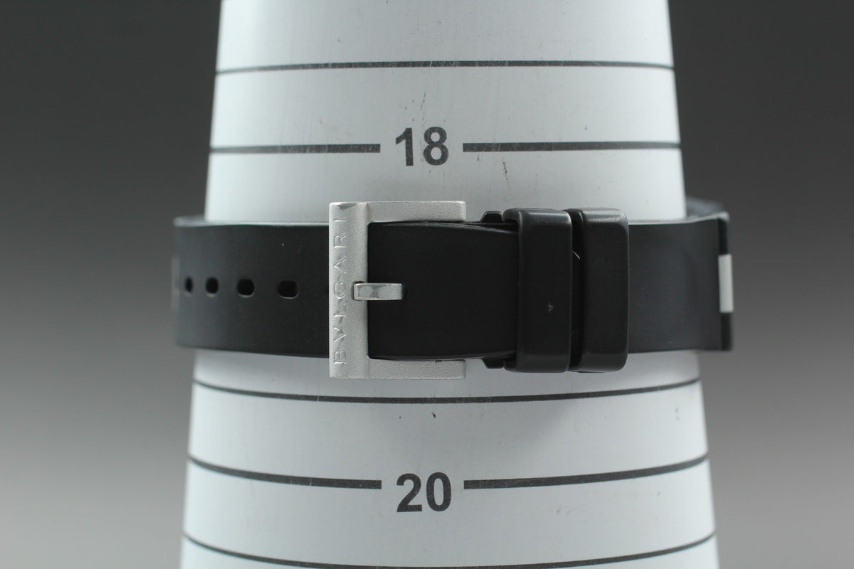 overhauled BVLGARI Aluminum AL38TA Black Men's Automatic Watch 38mm JAPAN Box