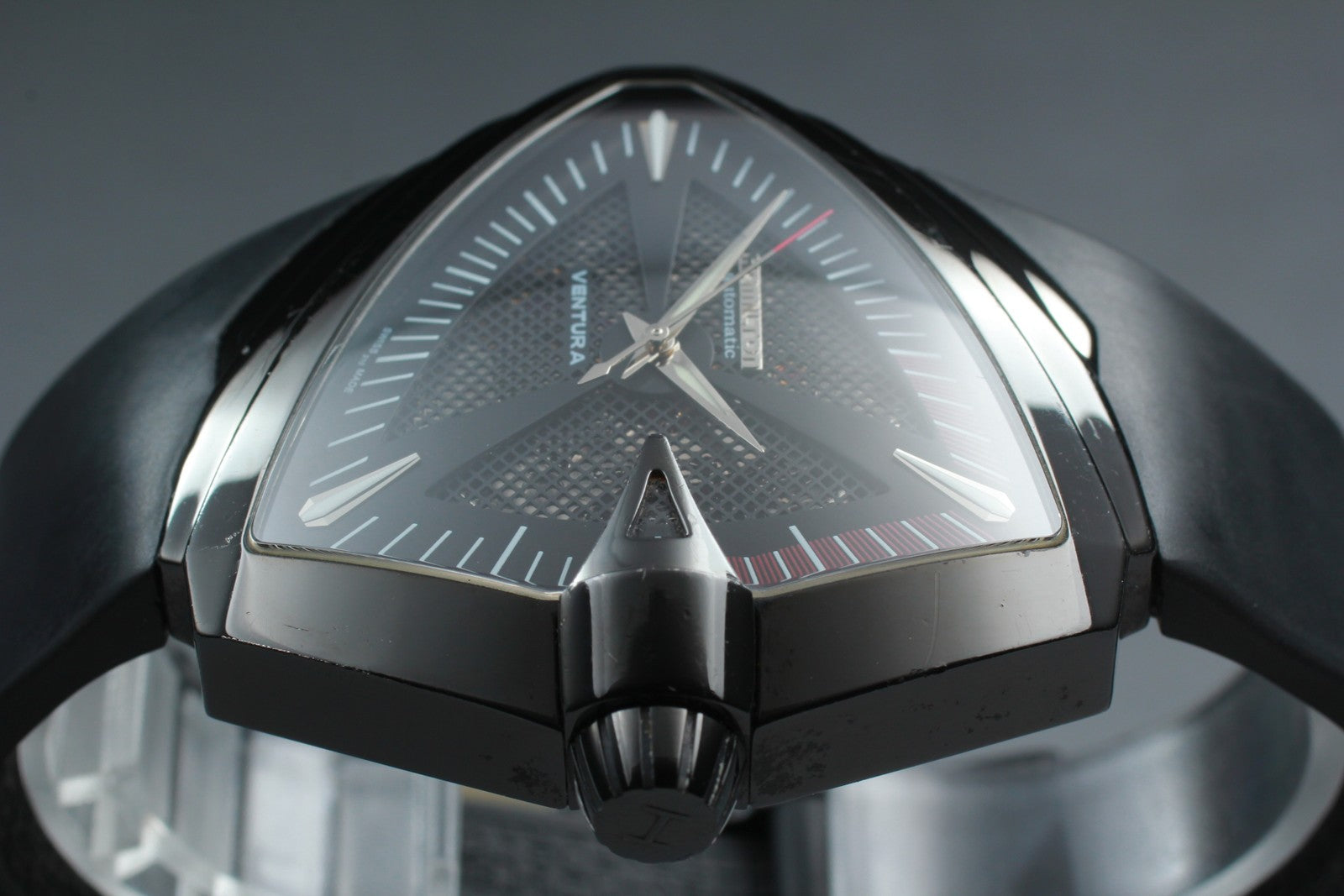 Exc+5*Box HAMILTON Ventura XXL Elvis Presley Automatic Black Men's Watch 46mm JP