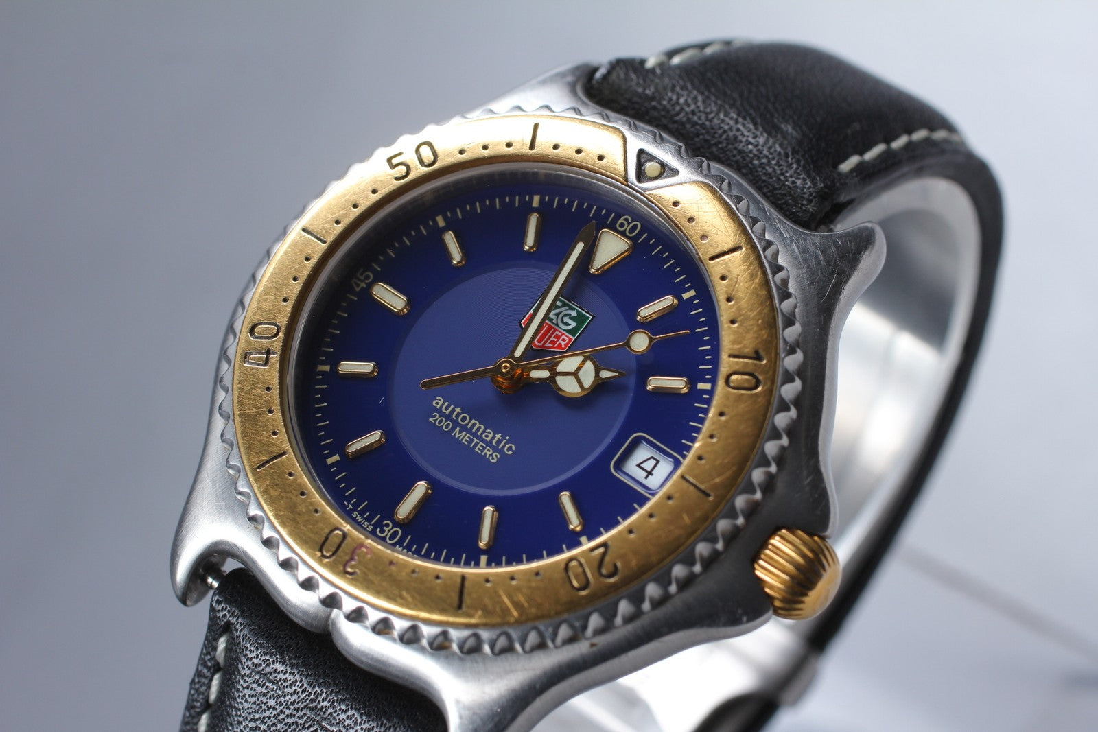 [Exc+5] TAG HEUER Professional WI2151 Blue Dial Automatic Boy's Watch 37mm JAPAN