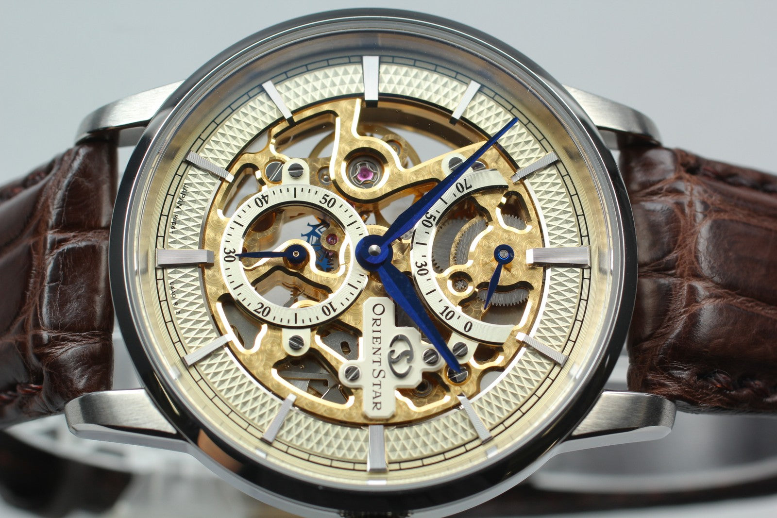 [Exc+5 Box] Orient Star F8B6-UAA0 Power Reserve Hand Winding Men's Watch JAPAN