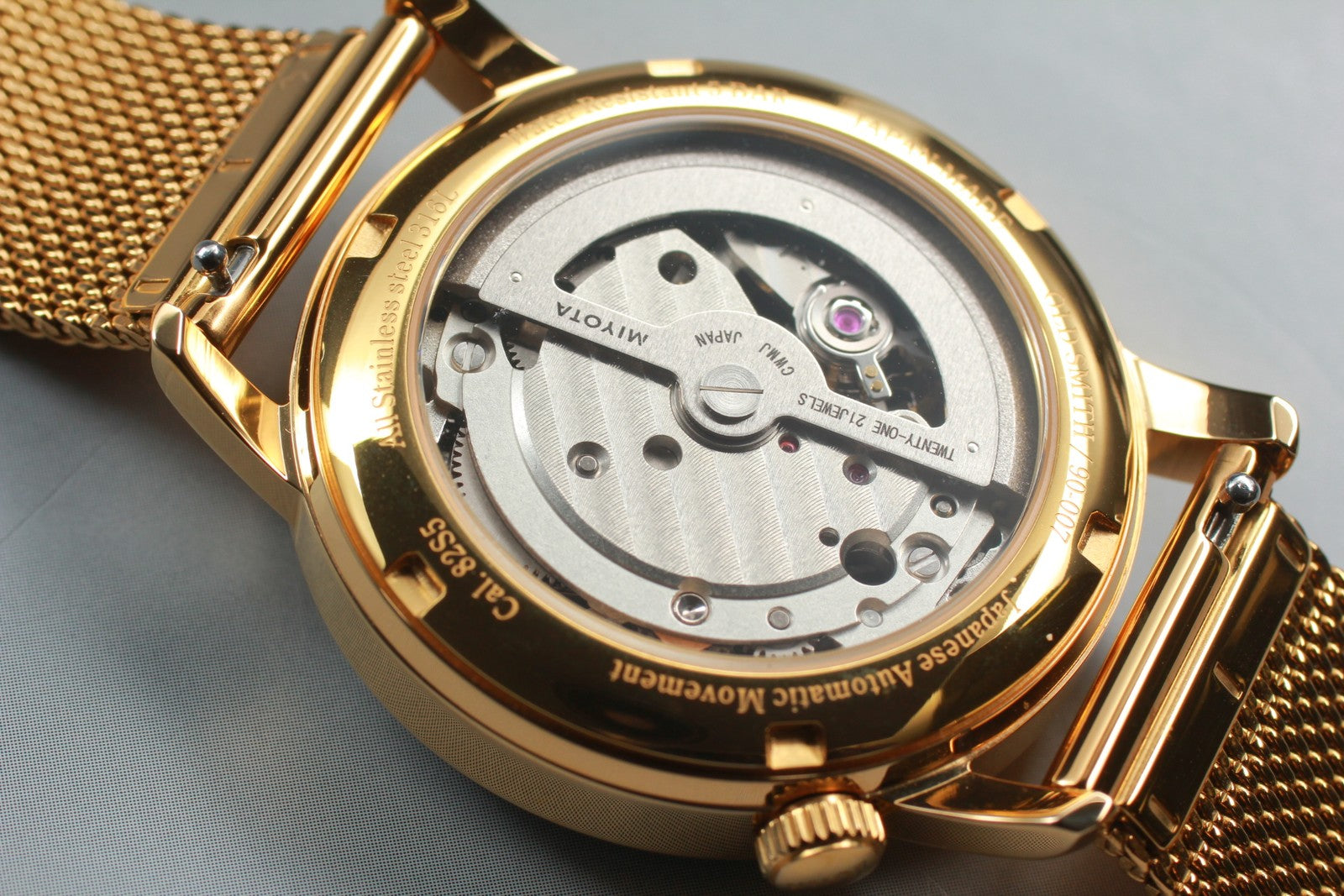 [N MINT Box] KUOE KYOTO OLD SMITH 90-007﻿ Gold Black Automatic Men's Watch JAPAN