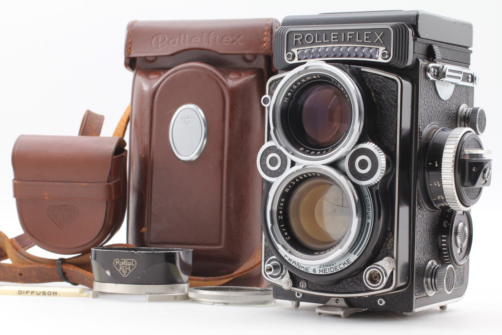 Cla'd [Near MINT] Rolleiflex 2.8F Planar 80mm f2.8 TLR Film Camera 6x6 JAPAN