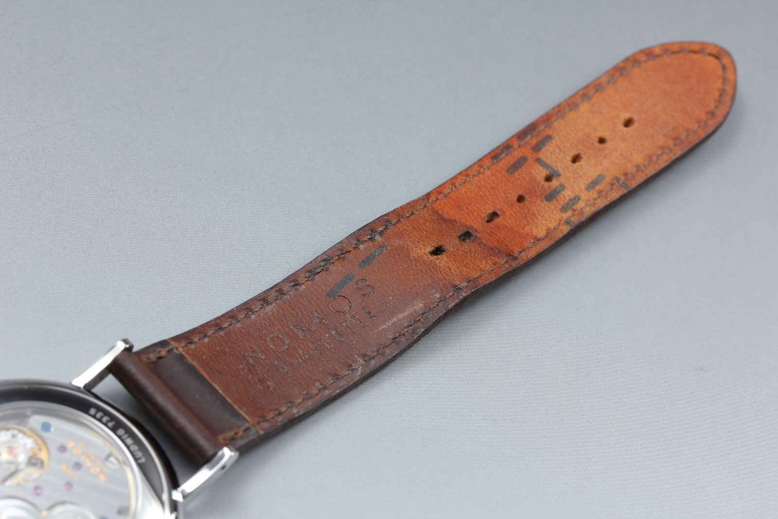 NOMOS GLASHÜTTE Ludwig 38 Small Second Manual Wind White Brown Men's Watch [Box]