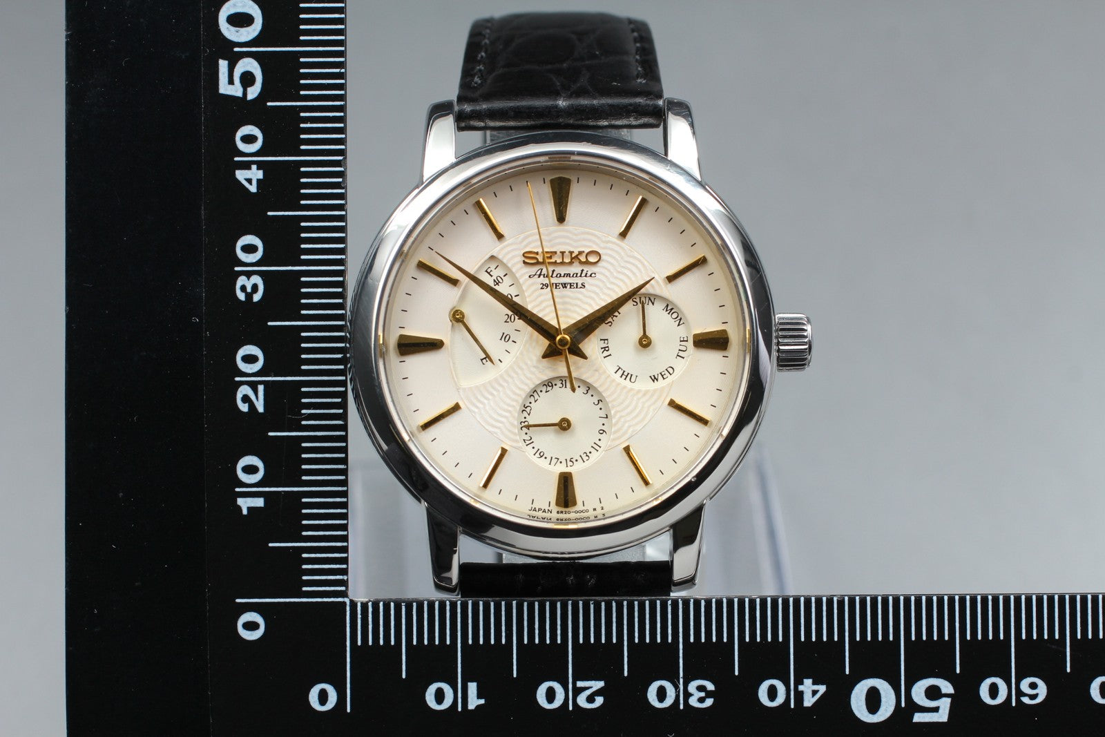 [Exc+5] SEIKO Mechanical 6R20-00B0 SARC005 Ivory Black Automatic Men's Watch JP