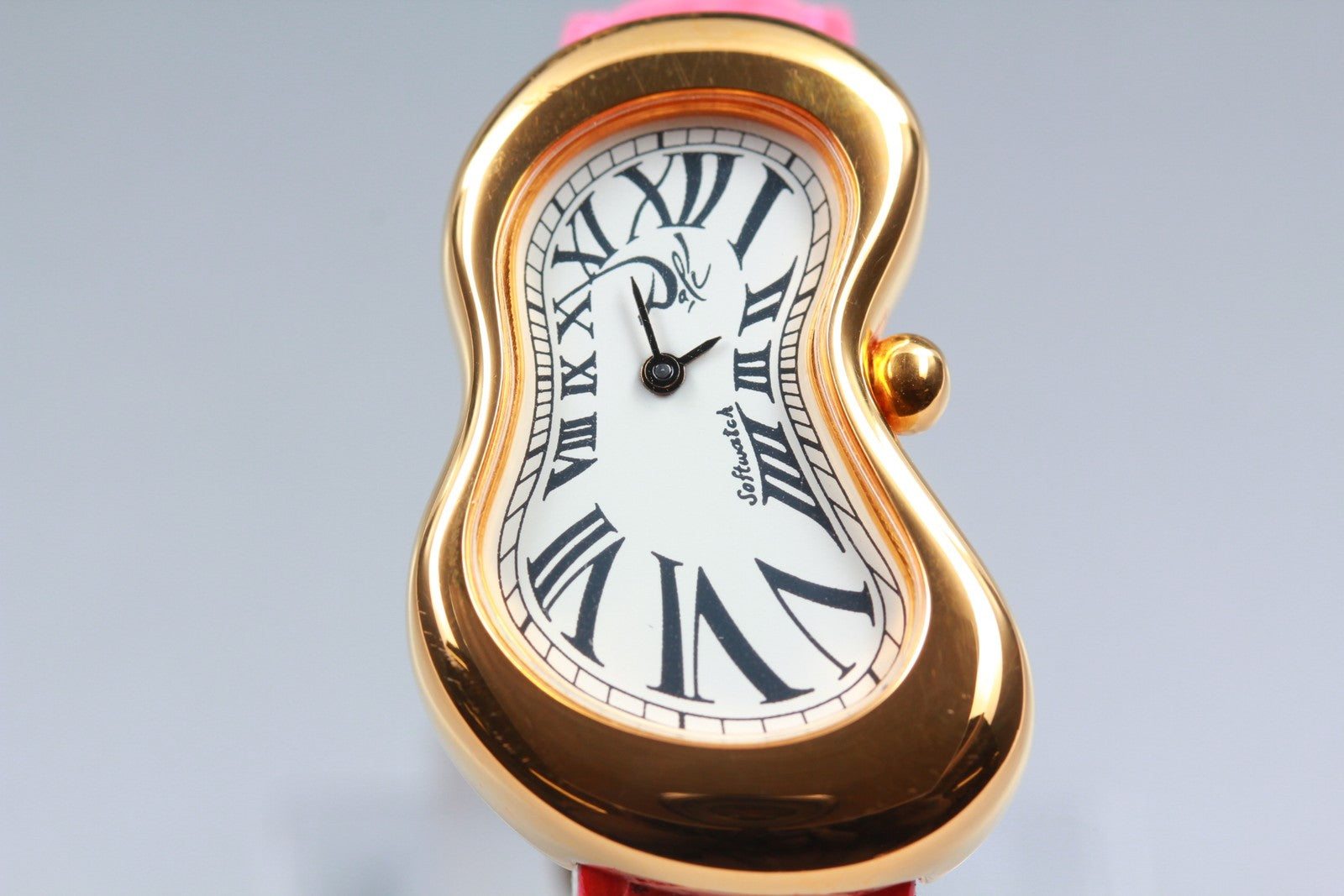 [Exc+5] Salvador Dali softwatch 022146 Gold Pink 26mm Women's Quartz Watch JAPAN