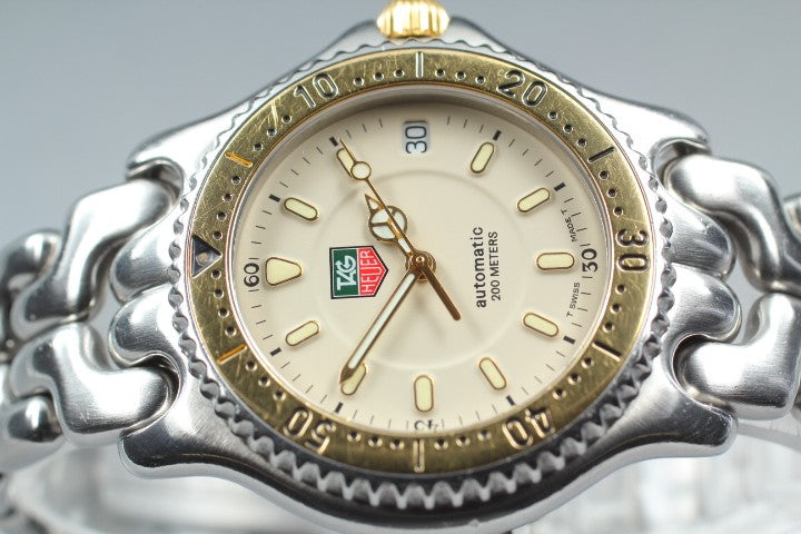 [Exc+5]Box TAG HEUER SEL 200m S87.006E Ivory Dial Automatic Men’s Watch 36mm JP