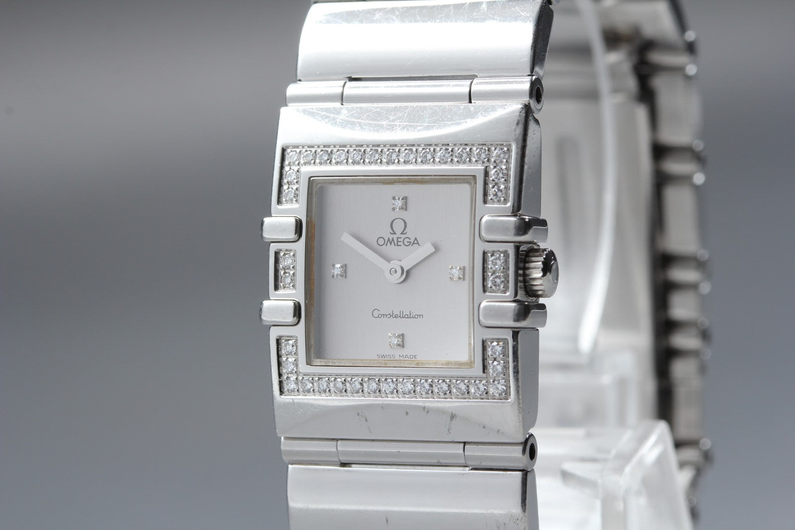 New Batt OMEGA Constellation Carre Quadra Cal.1376 1528.36 Quartz Women's Watch