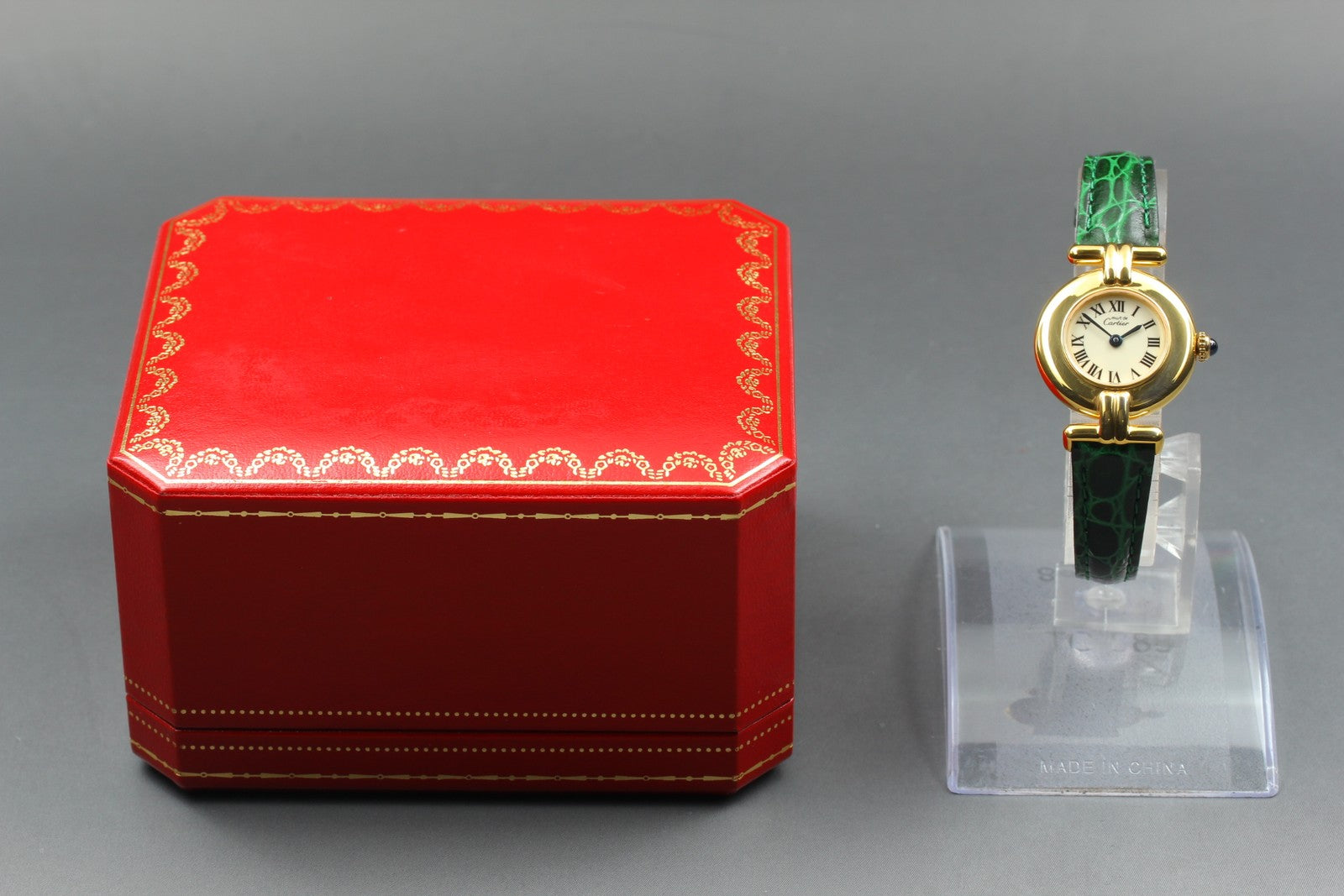 Vintage [Near MINT- Box] Cartier Must Colisee Vermeil 590002 Women's Qz Watch