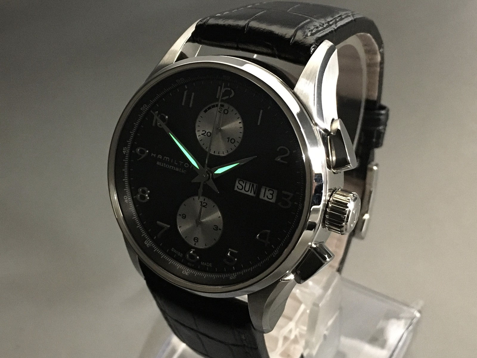 N MINT*Box Hamilton Jazzmaster H325760 Black Automatic Men’s Watch 40mm JAPAN