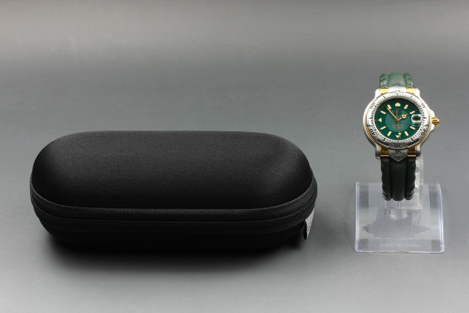 TAG HEUER 6000 Chronometer WH5153 -K1 Automatic Green Men's Watch 37mm JAPAN