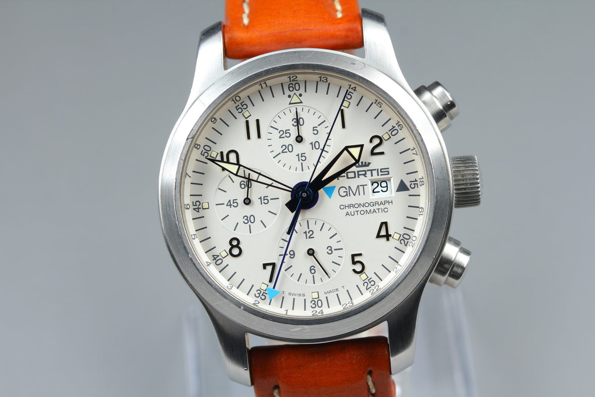 FORTIS B-42 Flieger GMT 637.10.172 Chronograph Automatic Men's Watch 42mm JAPAN