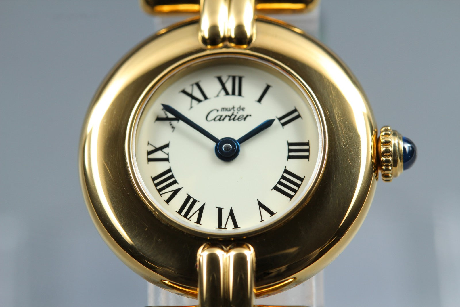 Vintage [w/Box] Cartier Must Colisee Vermeil 590002 Green Women's Quartz Watch