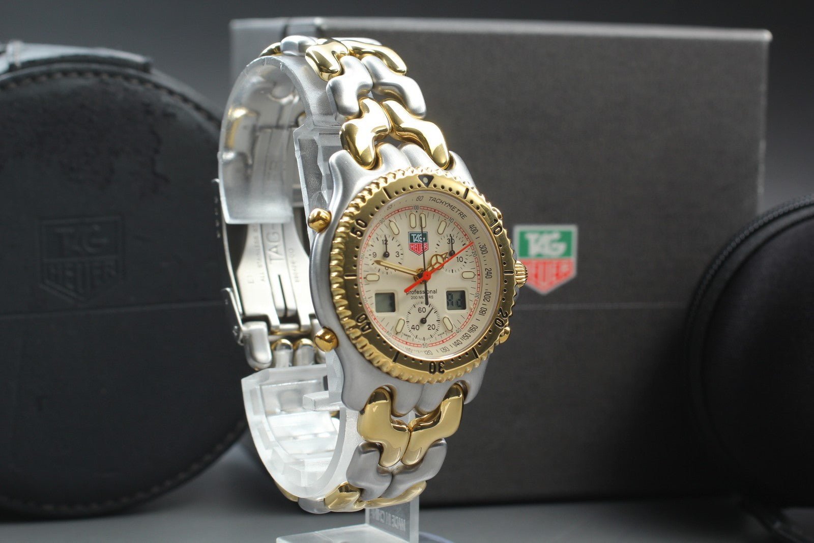 [Exc+4 Box] Vintage TAG HEUER S/el CG1123-0 Chronograph Quartz Men's Watch JAPAN