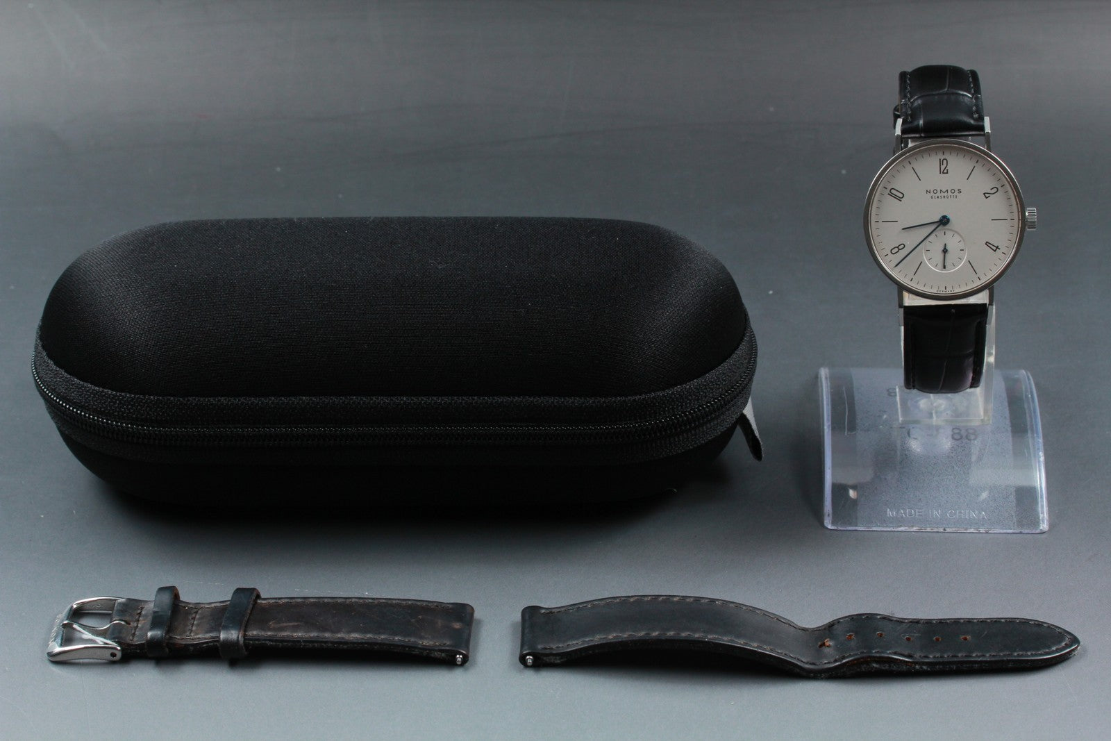 [Exc+5] NOMOS Tangente 35 Small Second 35mm Manual Wind White Black Men's Watch