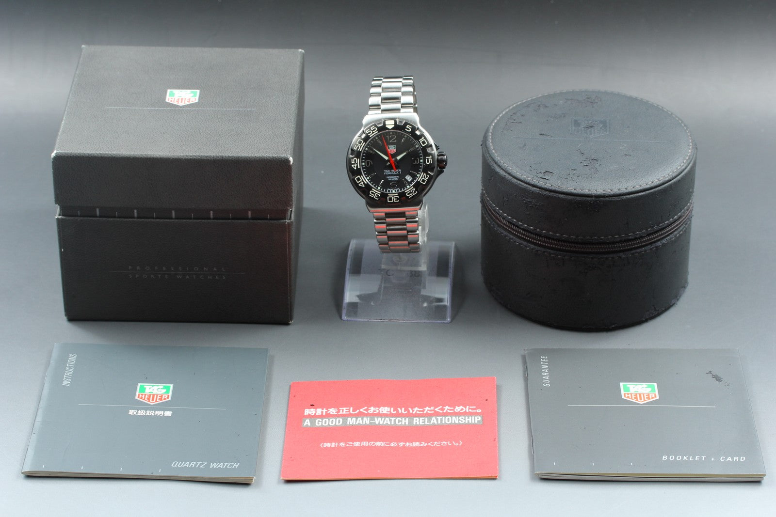 New Batt TAG Heuer Formula 1 WAC1110-0 Quartz Black Men's Watch 40mm JAPAN Box