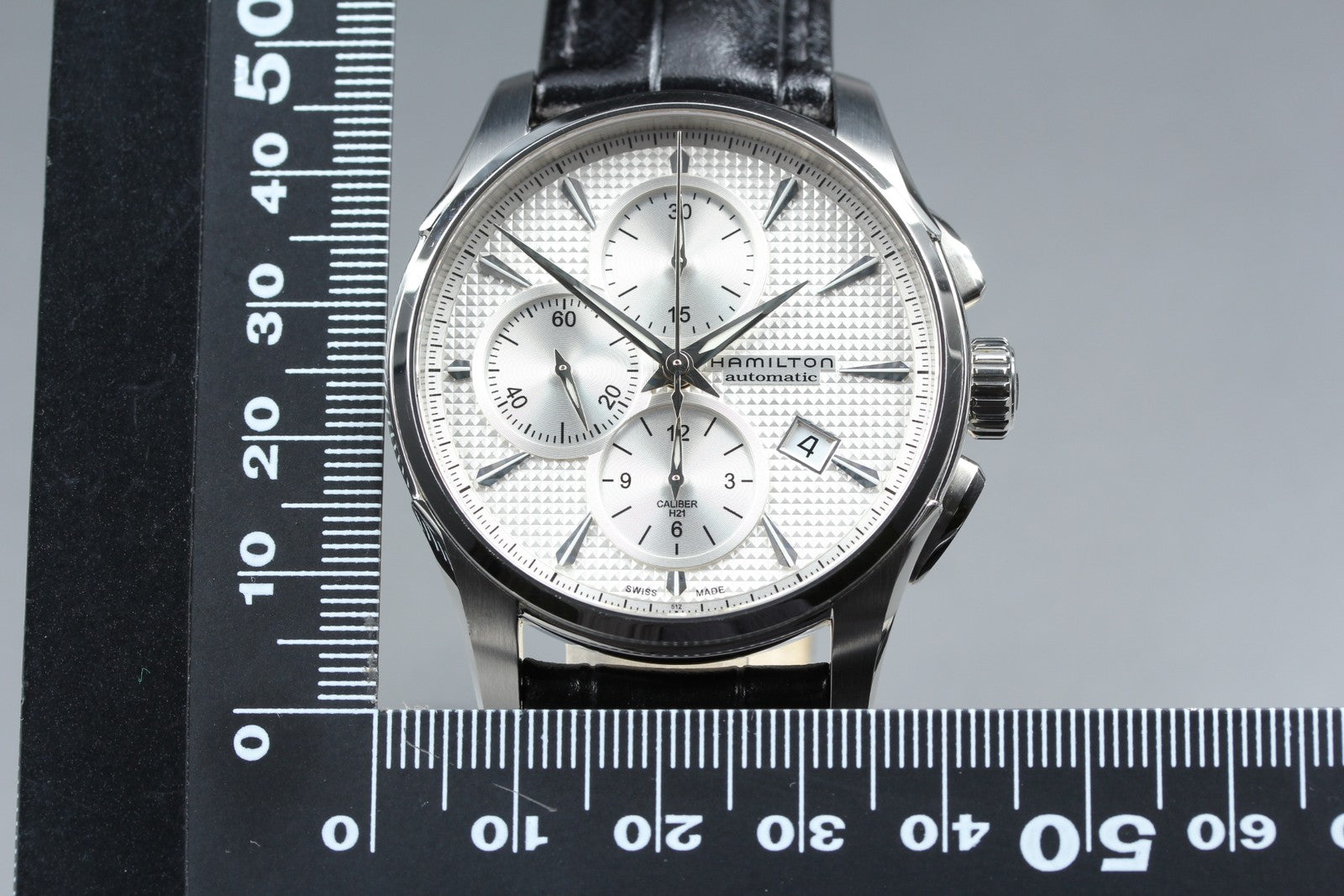 HAMILTON Jazzmaster Auto Chrono H325960 Silver Black Automatic Men's Watch [Box]