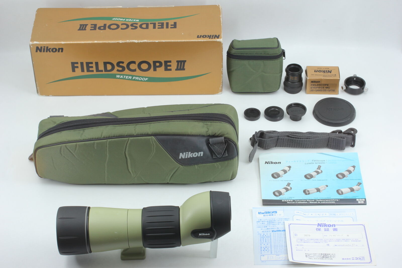 [ Exc+5 w/ Case ] Nikon Fieldscope III Field Scope D60 Eyepiece 20x From JAPAN