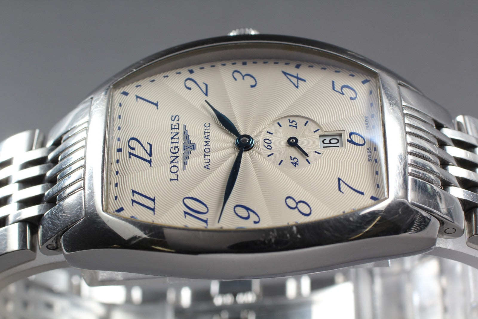 [Exc+5] LONGINES Evidenza L2.642.4  Date Silver 33mm Automatic Men's Watch JAPAN