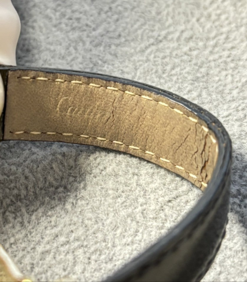 Vintage [Exc+5] Cartier Must Colisee Vermeil 590002 Gold Brown Women's Qz Watch