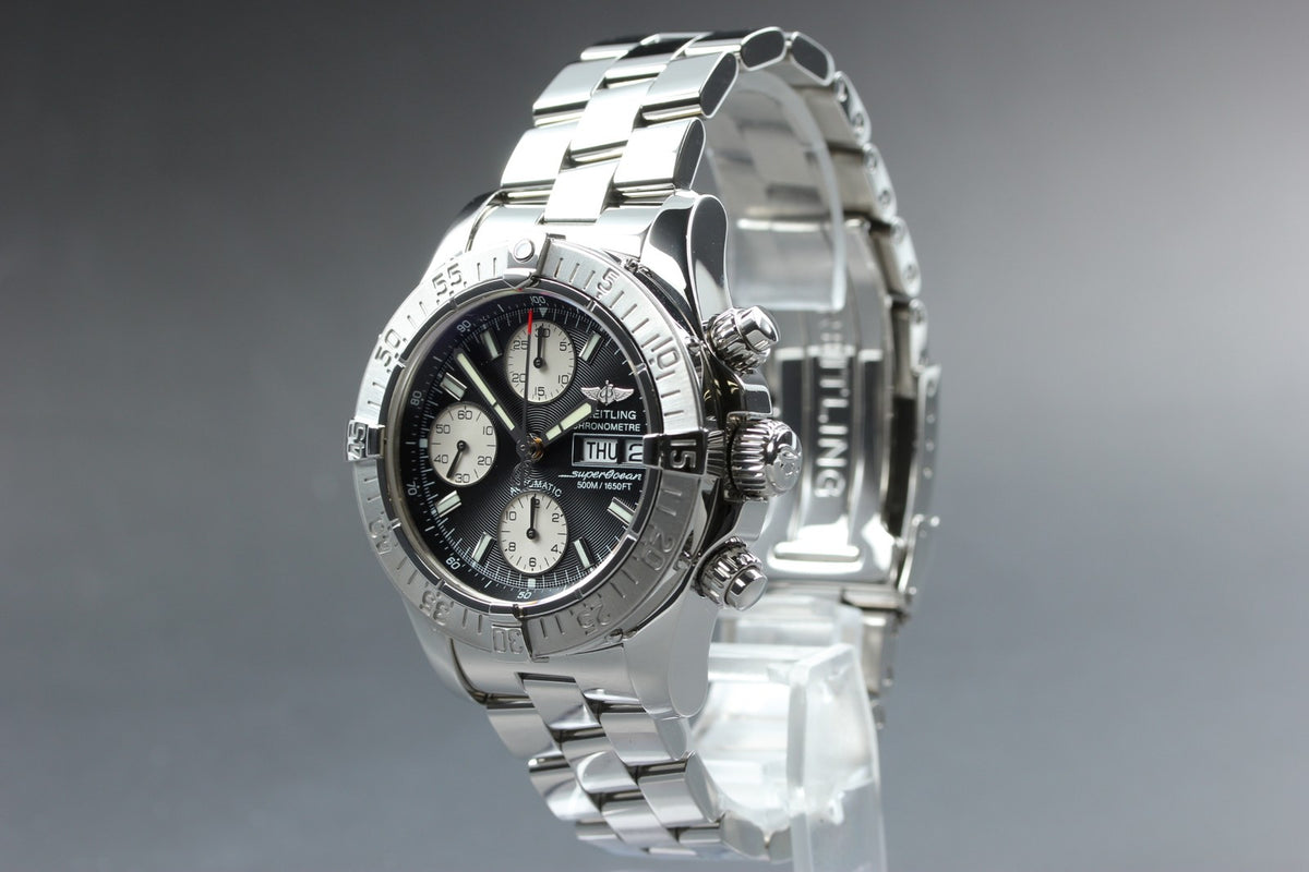 [Polished] BREITLING Superocean Chronograph A13340 Black 41mm AT Men's Watch Box