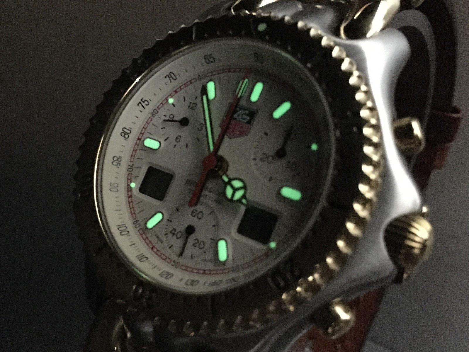Vintage [Exc+4 Box] TAG HEUER S/el CG1123-0 Chronograph Quartz Men's Watch