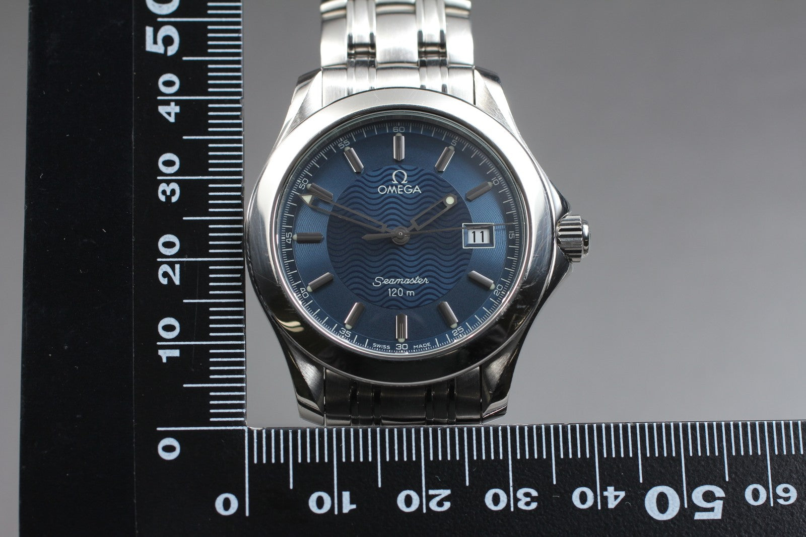 [Exc+5 Box] OMEGA Seamaster 120m 2511.81 Blue Dial 36mm Quartz Men's Watch