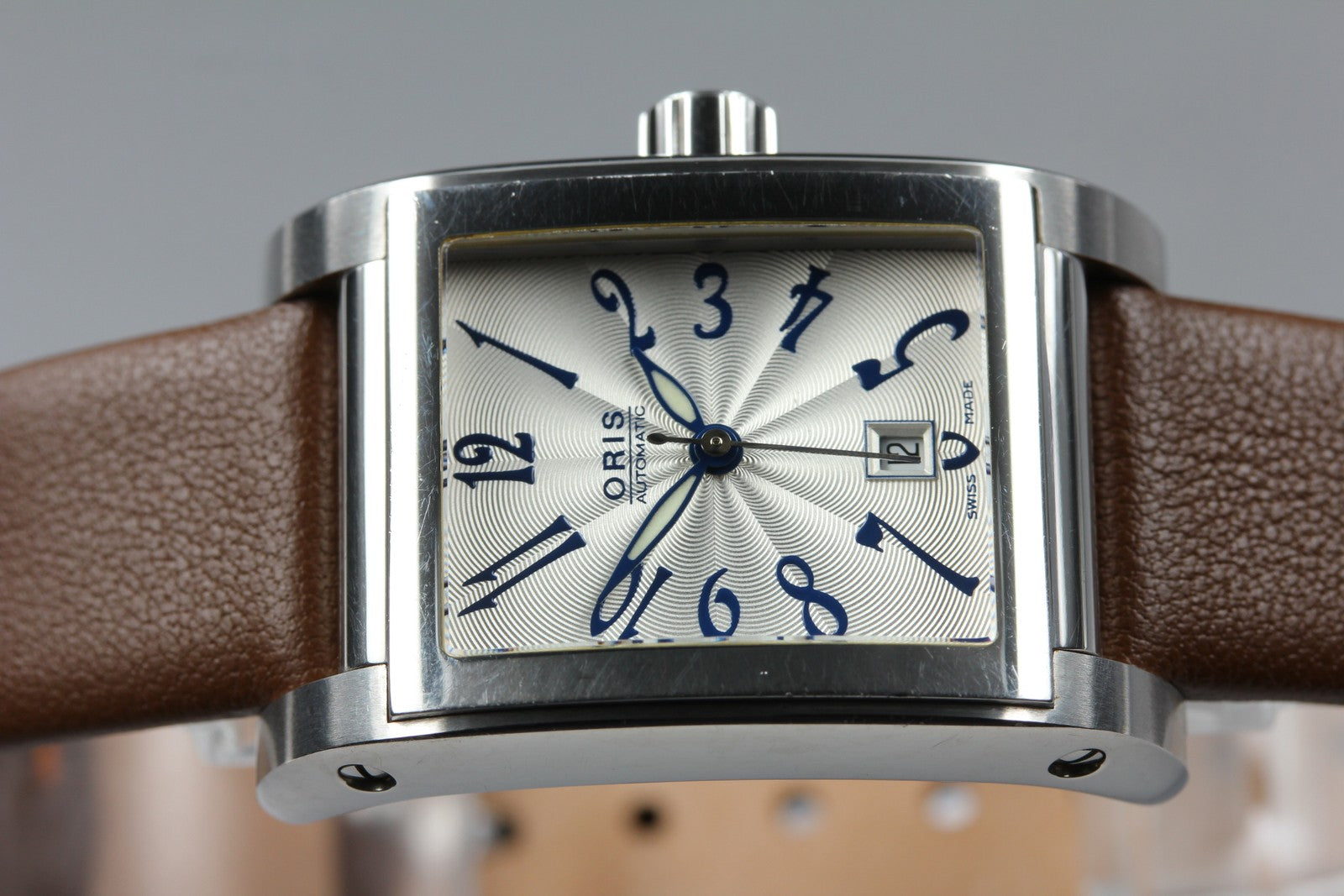 [Exc+4 Box] ORIS Rectangular Date 7526 White Brown 23mm Automatic Men's Watch