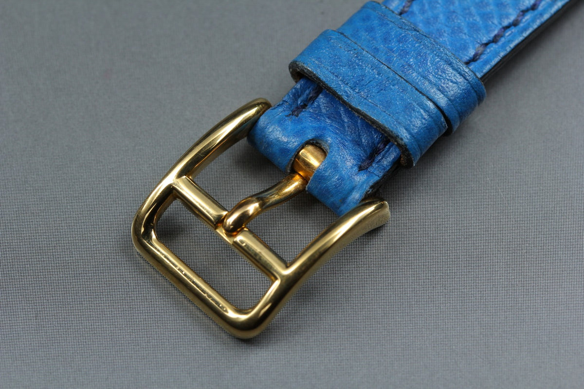 [Overhauled] HERMES Kelly Watch Gold Dial Blue "W" Woman's Quartz Watch Vintage