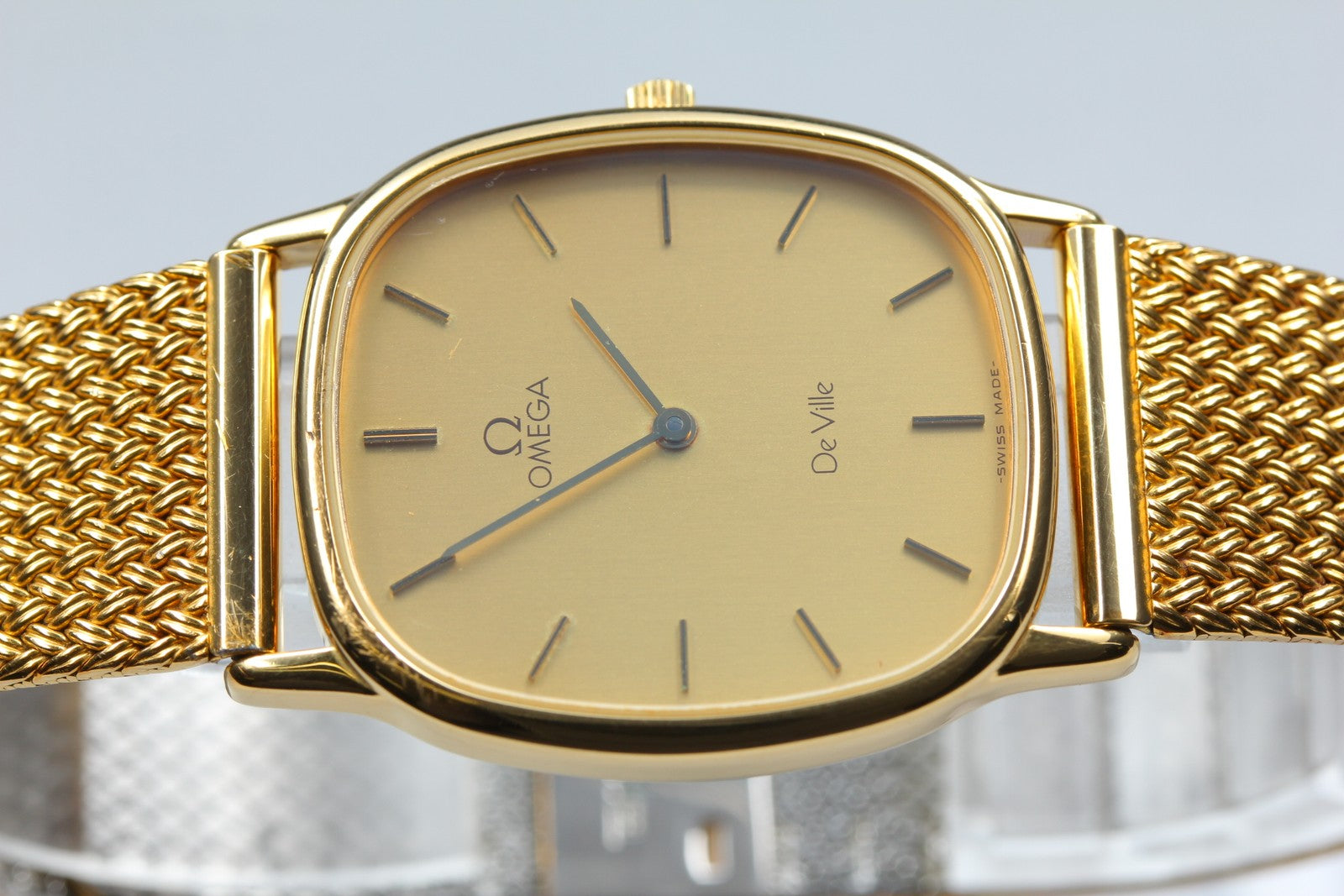 [Exc+5 Box] Omega De Ville 191.0220 Cal.1434 28mm Gold Dial Quartz Men's Watch