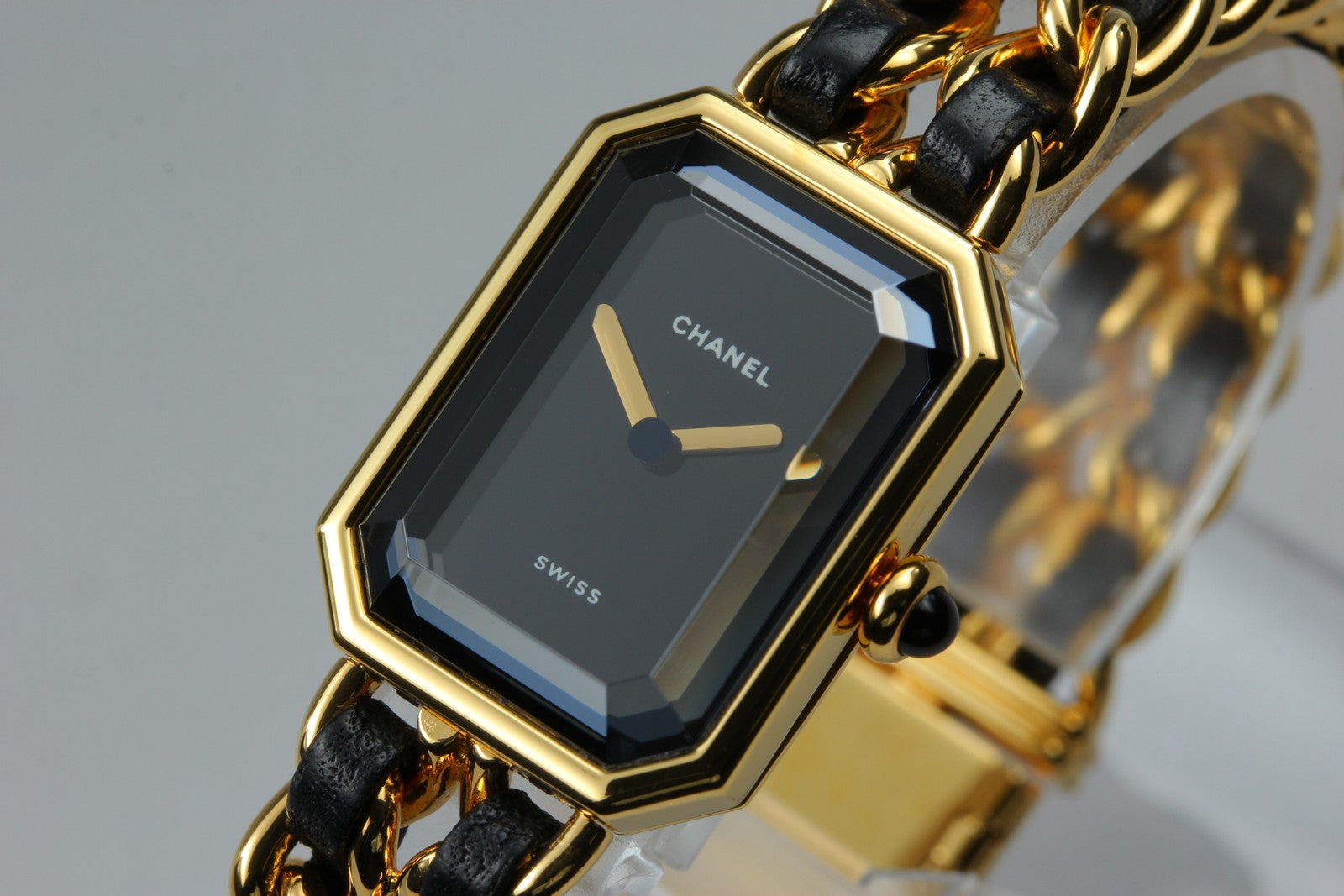CHANEL Premiere L Size Black Dial Gold 20mm Quartz Women’s Watch [w/Box]