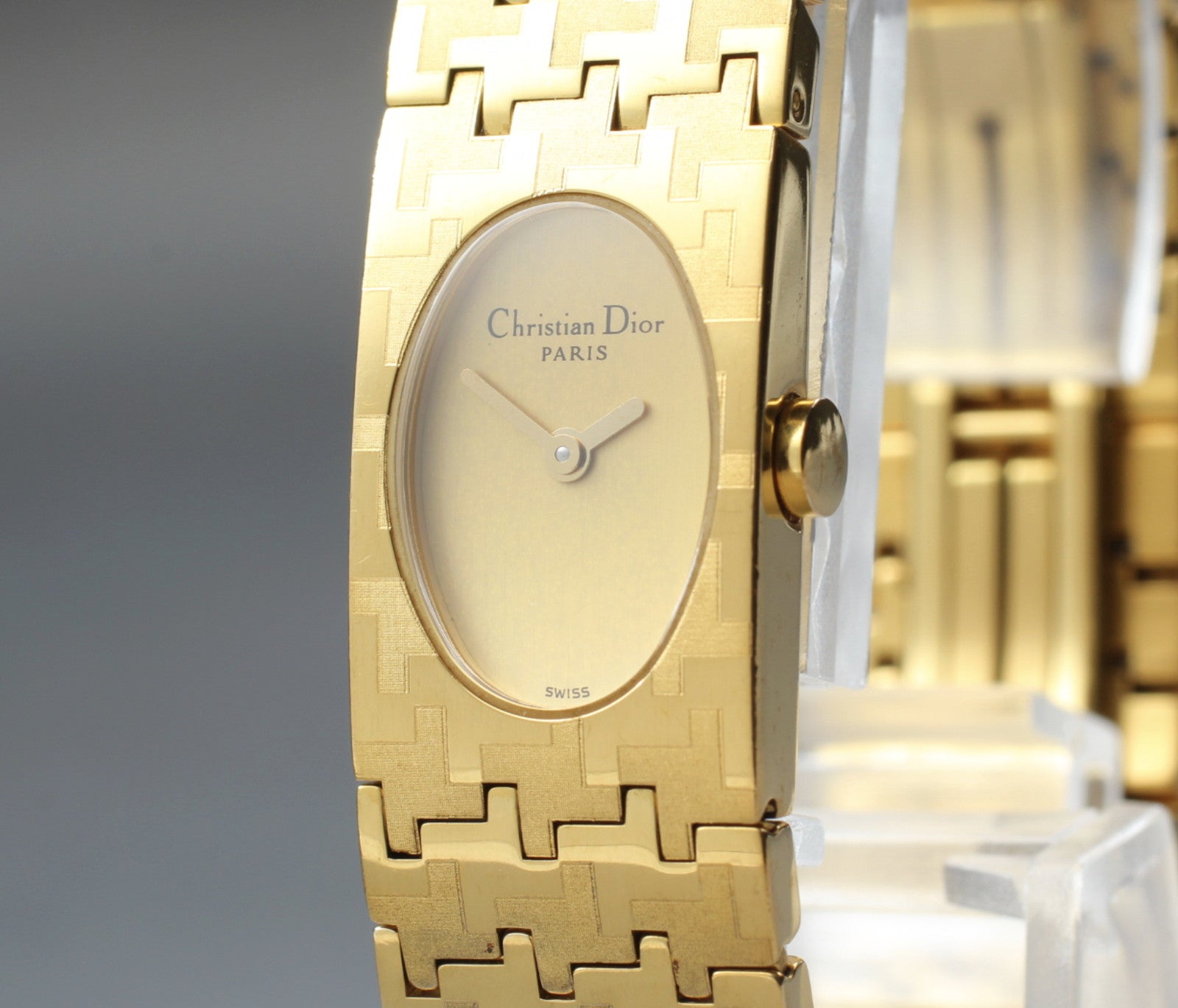 [Exc+5] Christian Dior D70-150 Gold Dial 15mm Women's Quartz Watch JAPAN
