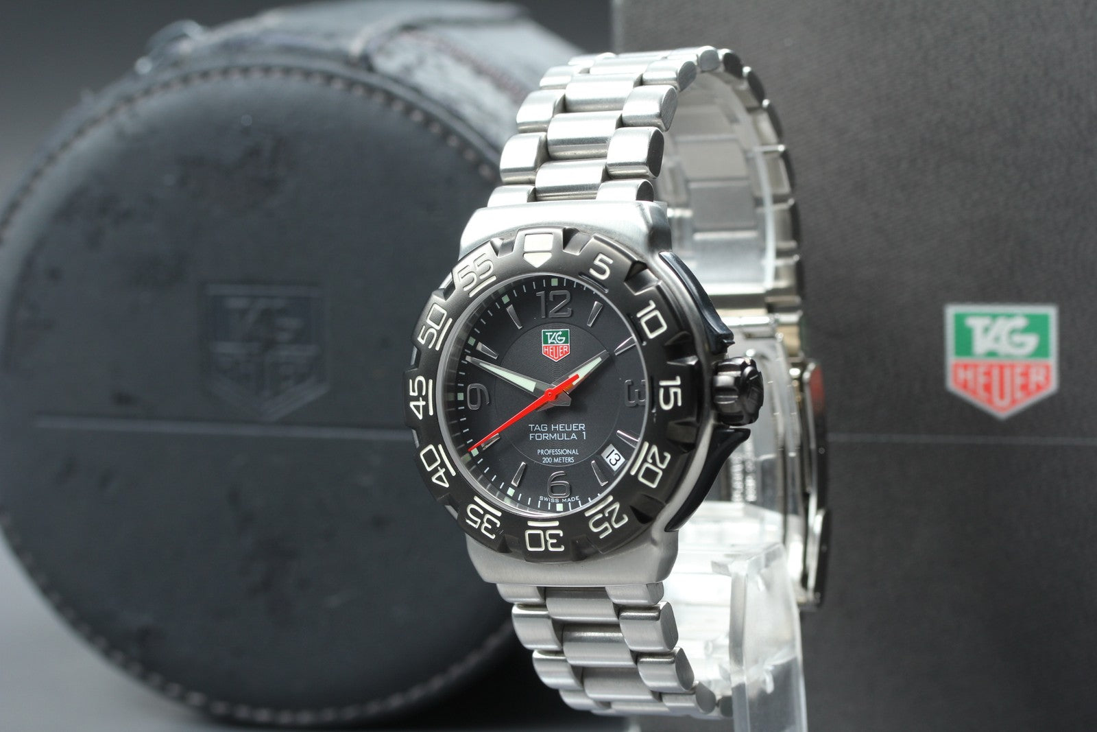 New Batt TAG Heuer Formula 1 WAC1110-0 Quartz Black Men's Watch 40mm JAPAN Box