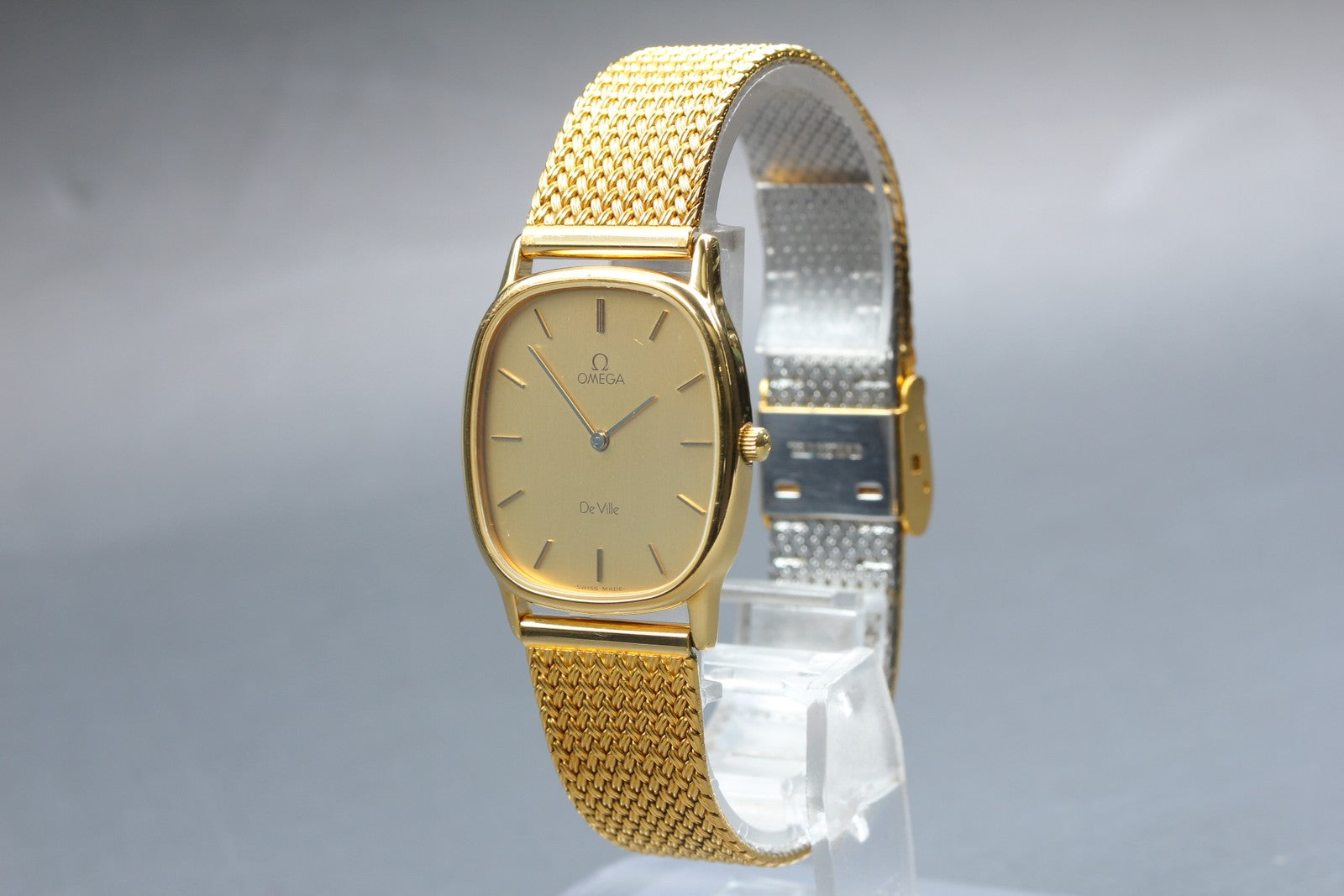 [Exc+5 Box] Omega De Ville 191.0220 Cal.1434 28mm Gold Dial Quartz Men's Watch