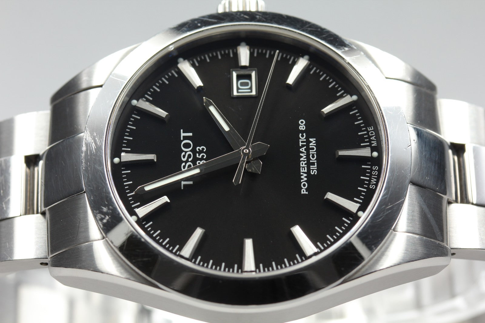 TISSOT Gentleman T127407A Automatic Black Date Men's Watch 40mm JAPAN Box