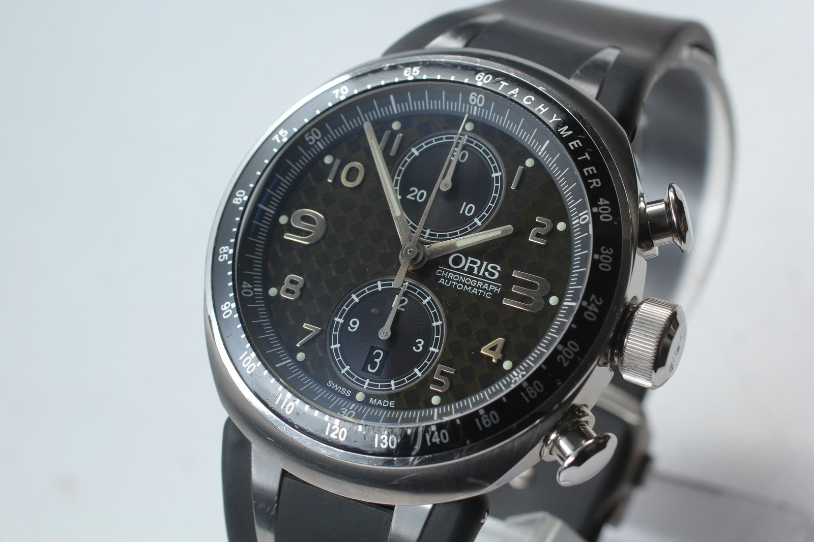 Limited [Exc+5] ORIS Williams TT3 Chronograph 7587 Black Automatic Men's Watch
