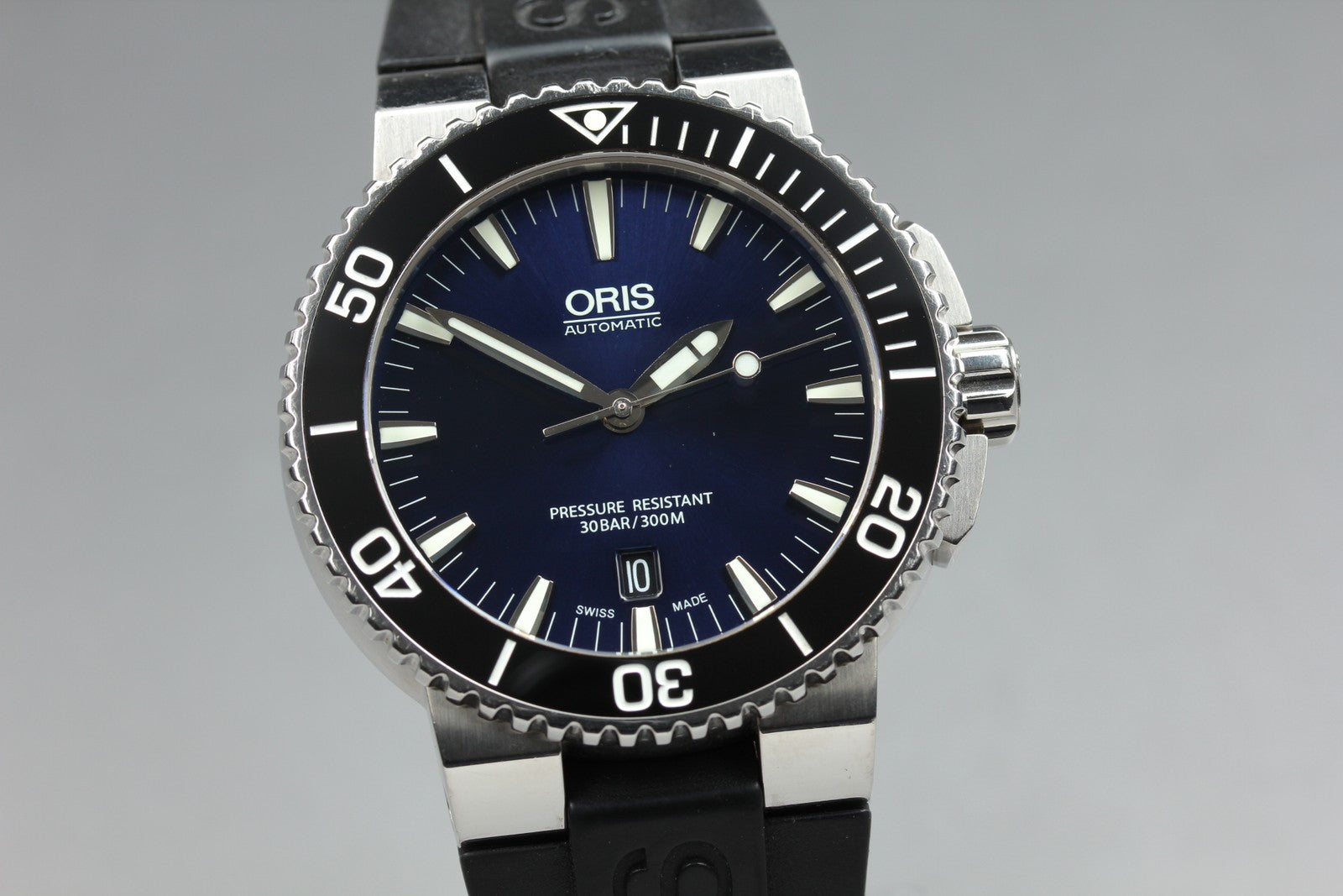 ORIS Aquis 7653 Date Automatic Blue Dial Men's Watch 43mm JAPAN