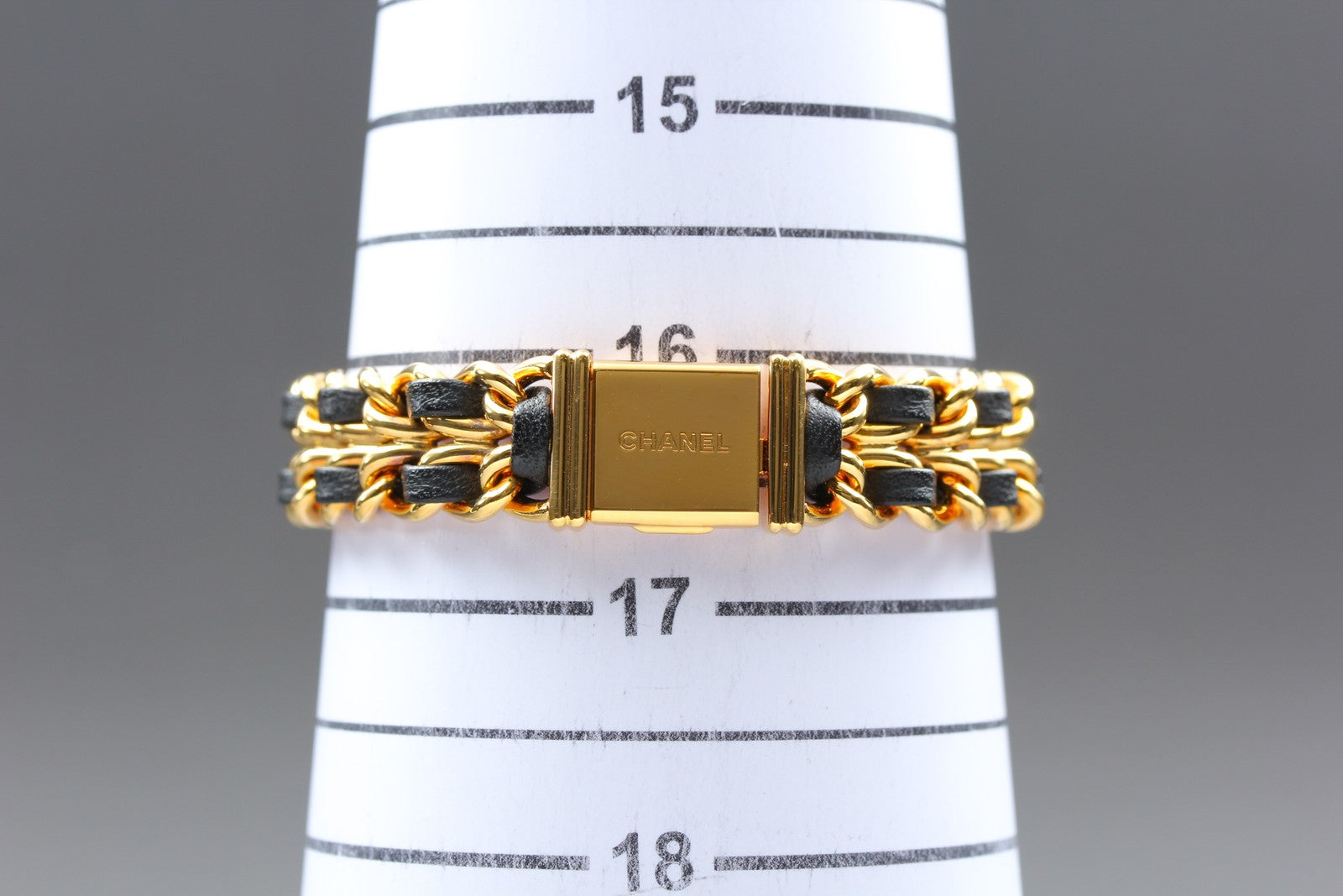 CHANEL Premiere L Size Black Dial Gold 20mm Quartz Women’s Watch [w/Paper]