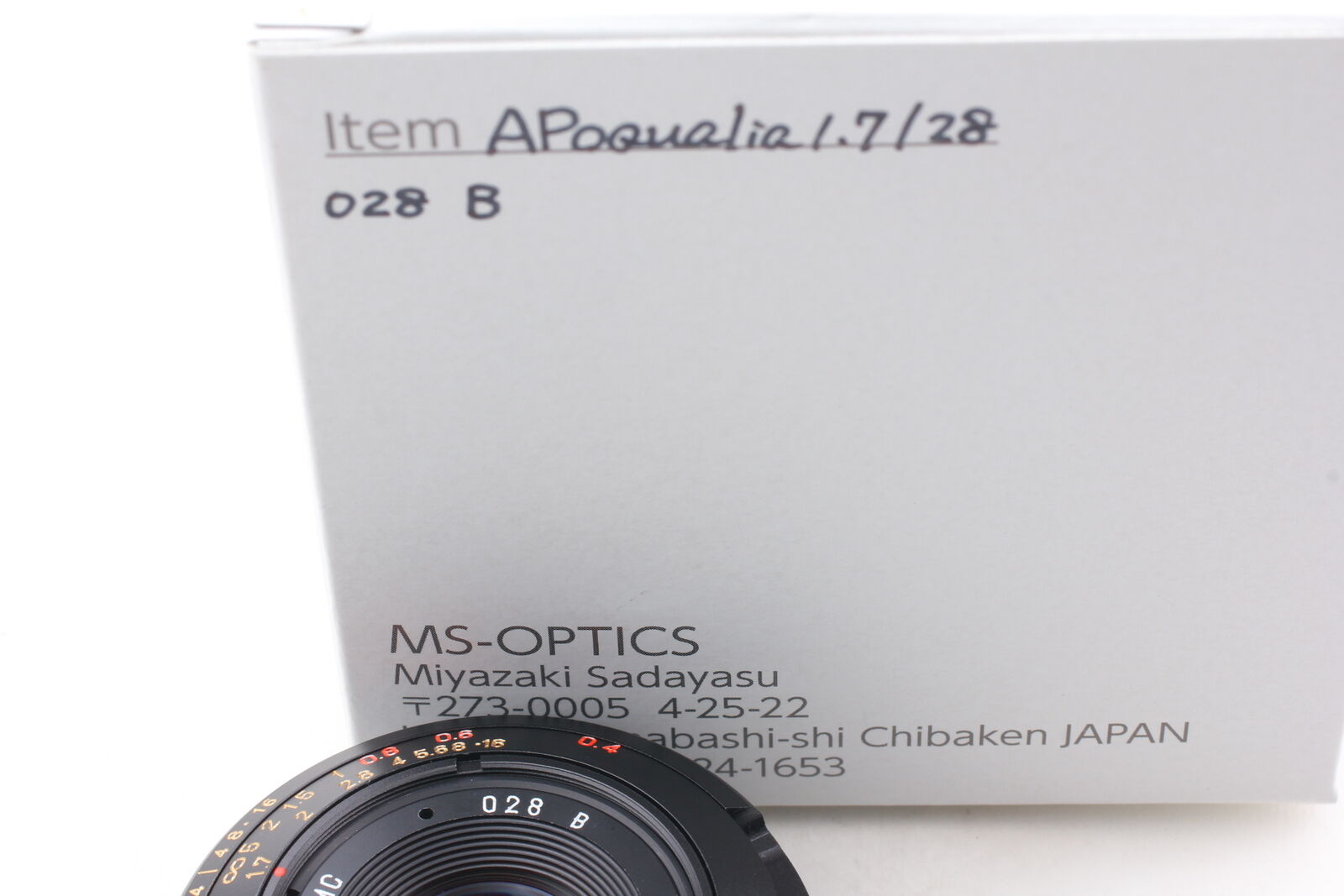 NOS Top MINT MS Optics Apoqualia 28mm f1.7 Full MC Miyazaki Leica M Lens JAPAN