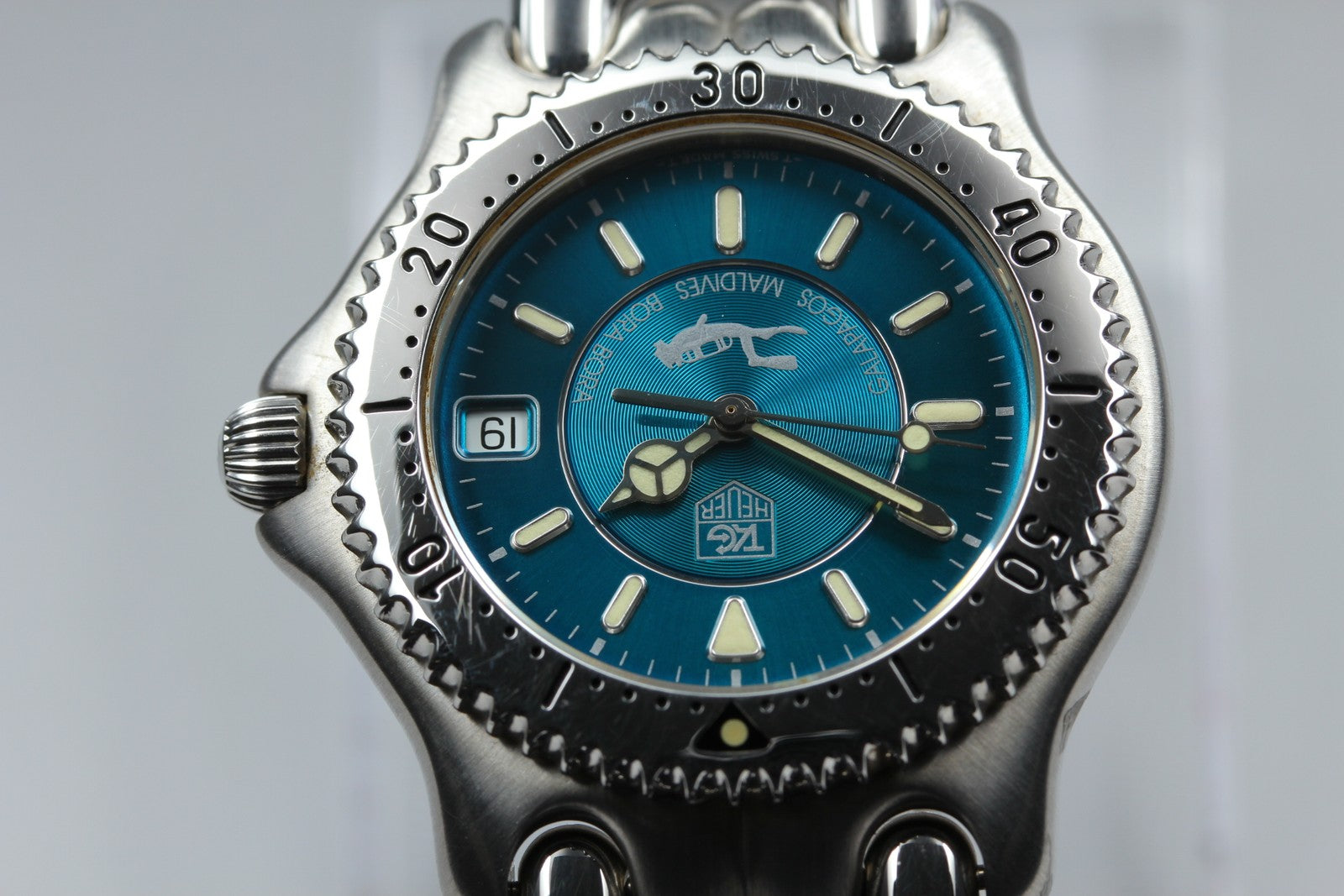 Rare Limited Edition TAG HEUER SEL WG111K Quartz Green Men's Watch 36mm JP Box