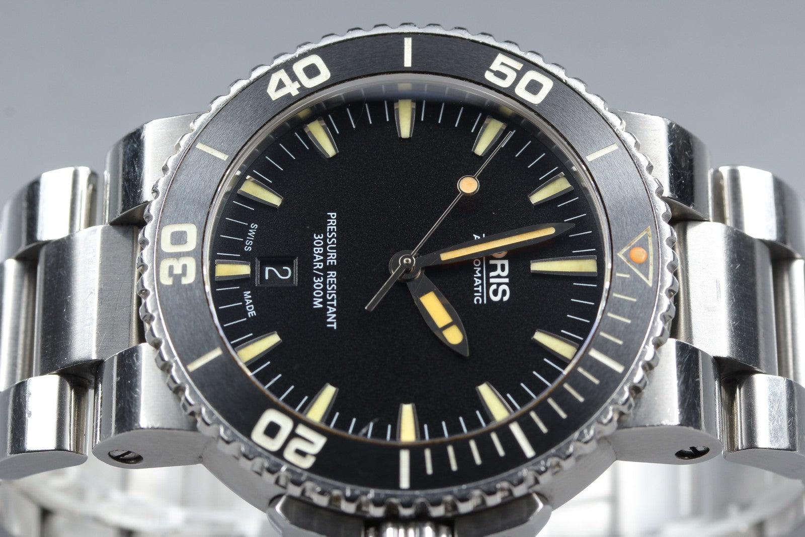 [Exc+5] ORIS Aquis 7653 Date black Dial Automatic Men's Watch 43mm From JAPAN