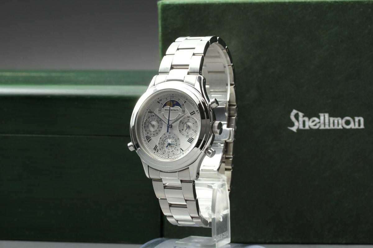 SHELLMAN Grand Complication 6770-H13332 TA Moon Phase 41mm Men's Qz Watch JAPAN