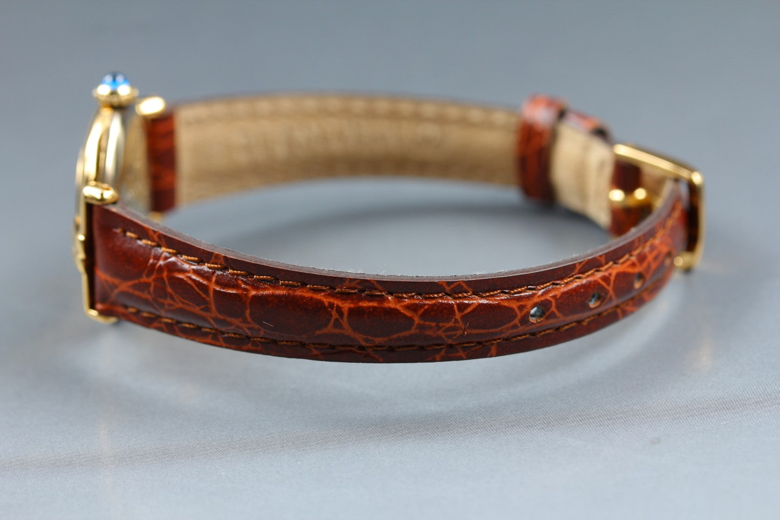 Vintage Cartier Must Colisee Vermeil 590002 Brown 23mm Women's Quartz Watch